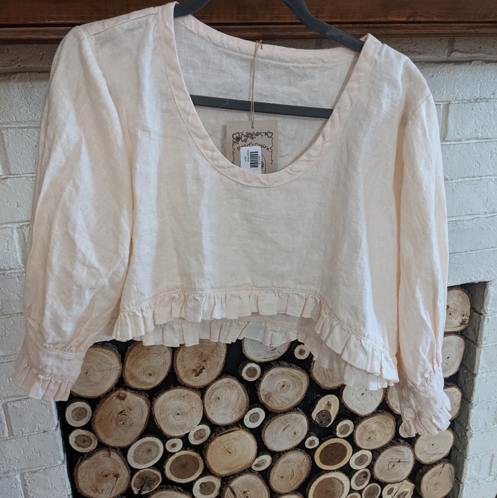 Heart's desire linen top